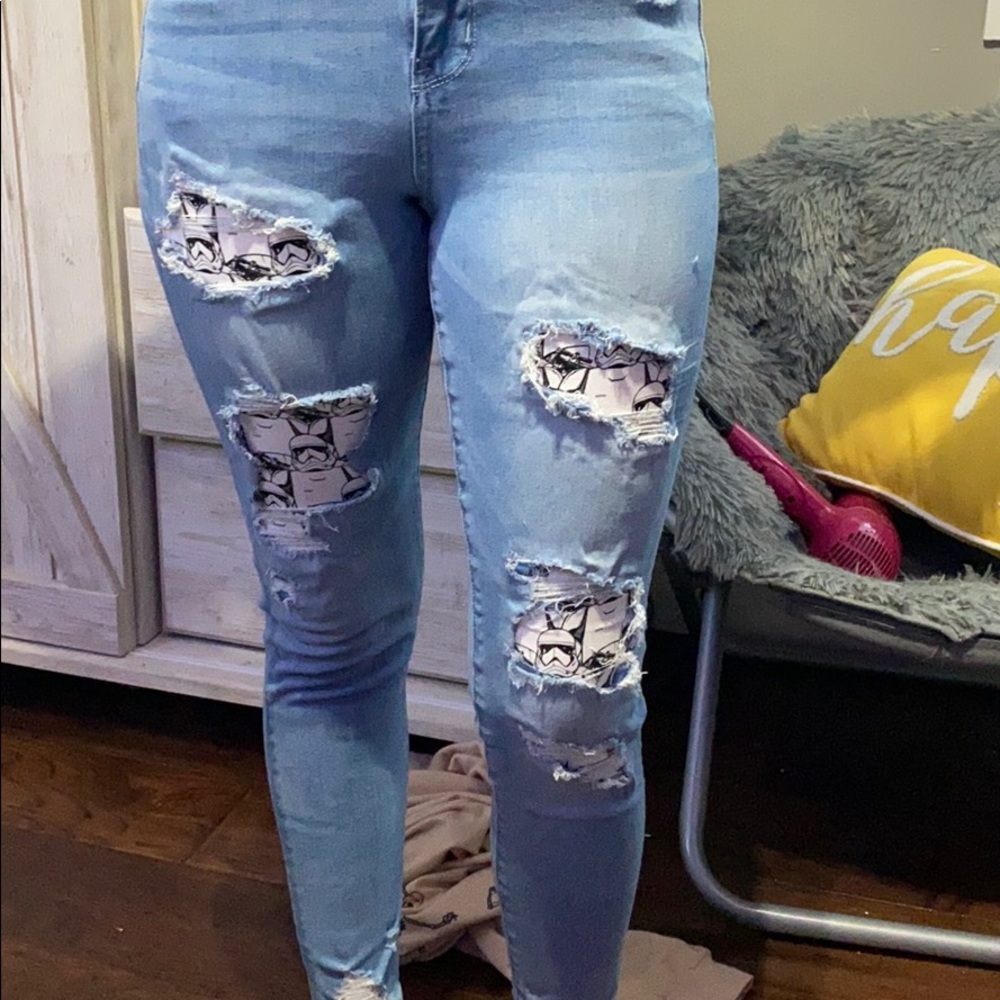 storm trooper themed jeans